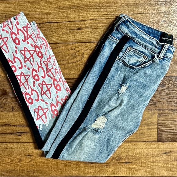 Cooper 9 • Los Angeles • Men’s • Graffiti • Size 34/31 • Blue/Pink • Jeans - Picture 4 of 16
